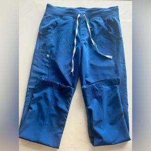 ALPS BLUE WOMEN PREOWNED FIGS SCRUB KADE CARGO PANTS WAISTBAND SIZE SMALL/ TALL